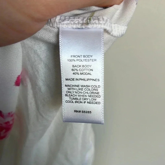 Express White Floral Strappy Cutout Tank Blouse - Picture 4 of 5